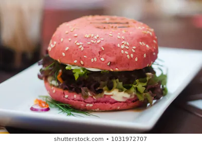 Pink Burger 200 gr Menü